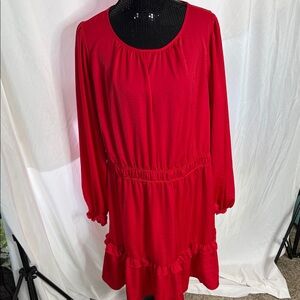 Knox Rose Red long sleeve Maxi Dress